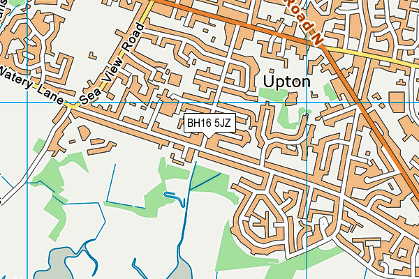 BH16 5JZ map - OS VectorMap District (Ordnance Survey)