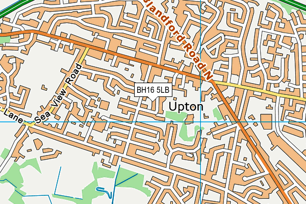 BH16 5LB map - OS VectorMap District (Ordnance Survey)