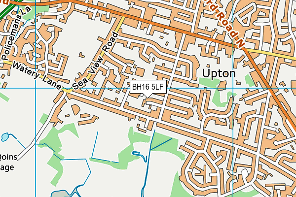BH16 5LF map - OS VectorMap District (Ordnance Survey)