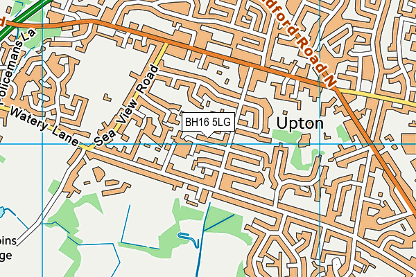 BH16 5LG map - OS VectorMap District (Ordnance Survey)