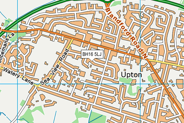 BH16 5LJ map - OS VectorMap District (Ordnance Survey)