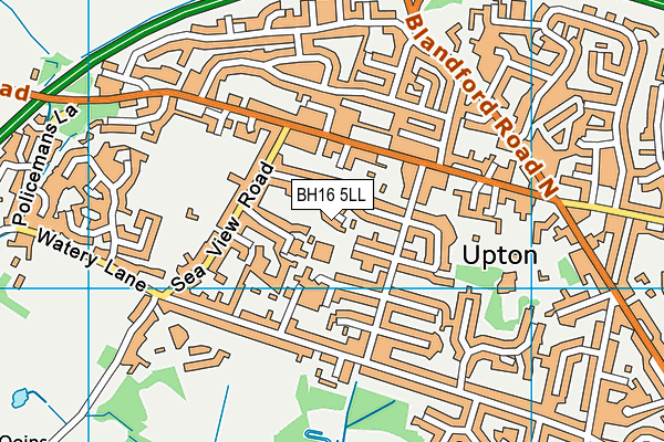 BH16 5LL map - OS VectorMap District (Ordnance Survey)