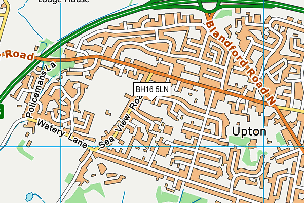 BH16 5LN map - OS VectorMap District (Ordnance Survey)