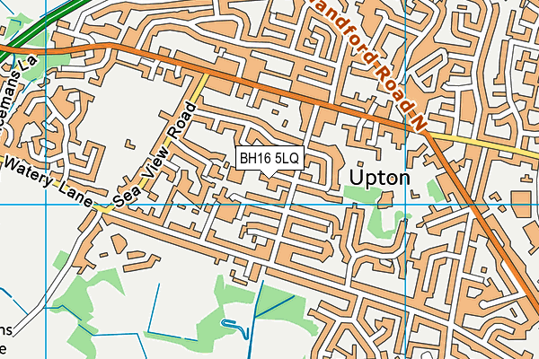 BH16 5LQ map - OS VectorMap District (Ordnance Survey)