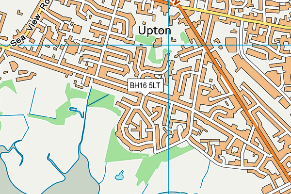 BH16 5LT map - OS VectorMap District (Ordnance Survey)