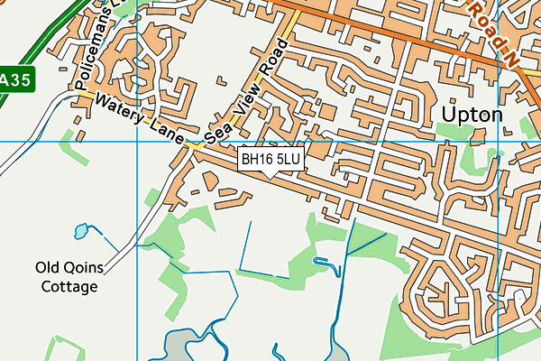 BH16 5LU map - OS VectorMap District (Ordnance Survey)