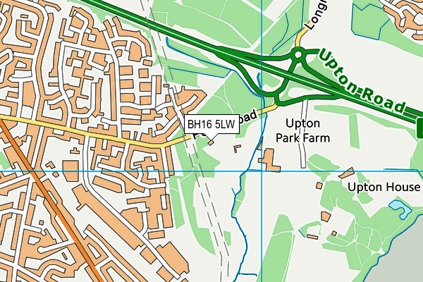 BH16 5LW map - OS VectorMap District (Ordnance Survey)