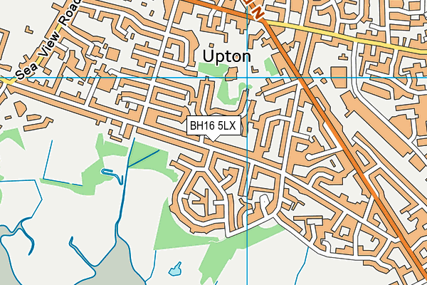 BH16 5LX map - OS VectorMap District (Ordnance Survey)