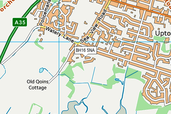 BH16 5NA map - OS VectorMap District (Ordnance Survey)