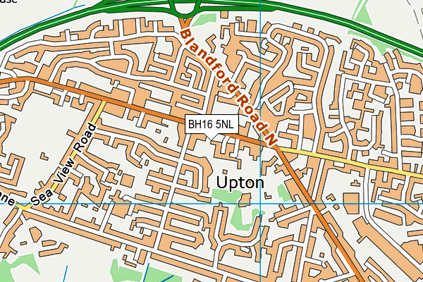 BH16 5NL map - OS VectorMap District (Ordnance Survey)