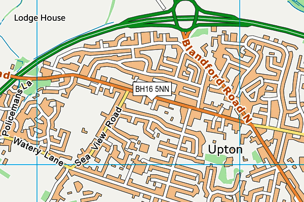BH16 5NN map - OS VectorMap District (Ordnance Survey)