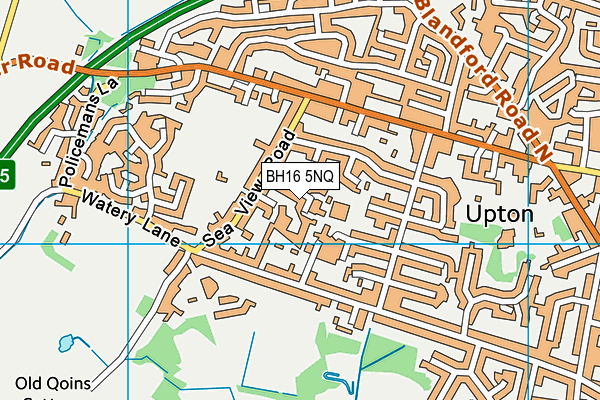 Upton Junior School map (BH16 5NQ) - OS VectorMap District (Ordnance Survey)