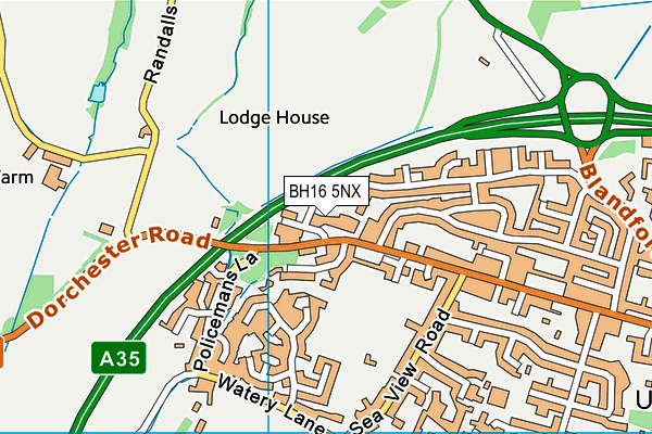 BH16 5NX map - OS VectorMap District (Ordnance Survey)