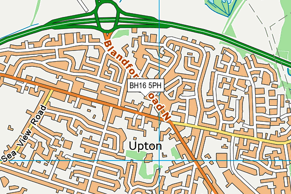 BH16 5PH map - OS VectorMap District (Ordnance Survey)