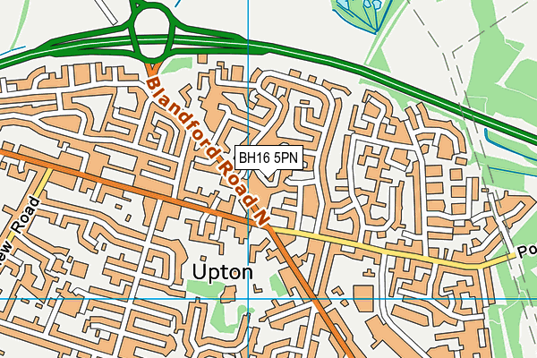 BH16 5PN map - OS VectorMap District (Ordnance Survey)
