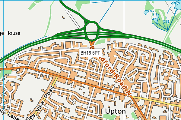 BH16 5PT map - OS VectorMap District (Ordnance Survey)