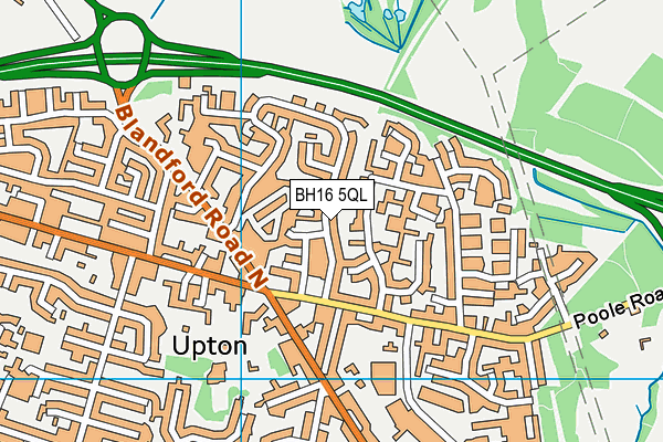 BH16 5QL map - OS VectorMap District (Ordnance Survey)