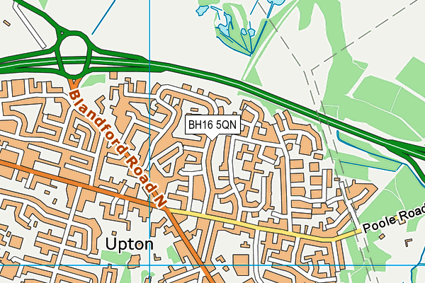 BH16 5QN map - OS VectorMap District (Ordnance Survey)