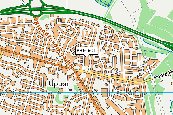 BH16 5QT map - OS VectorMap District (Ordnance Survey)