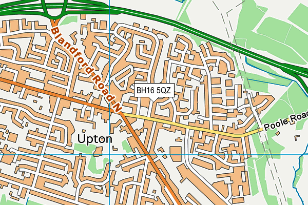 BH16 5QZ map - OS VectorMap District (Ordnance Survey)