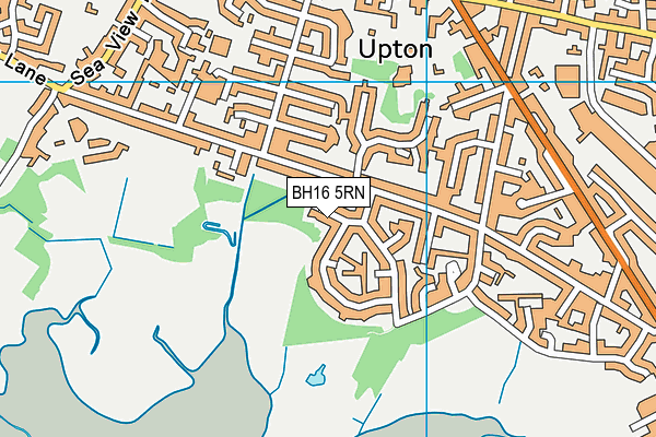 BH16 5RN map - OS VectorMap District (Ordnance Survey)