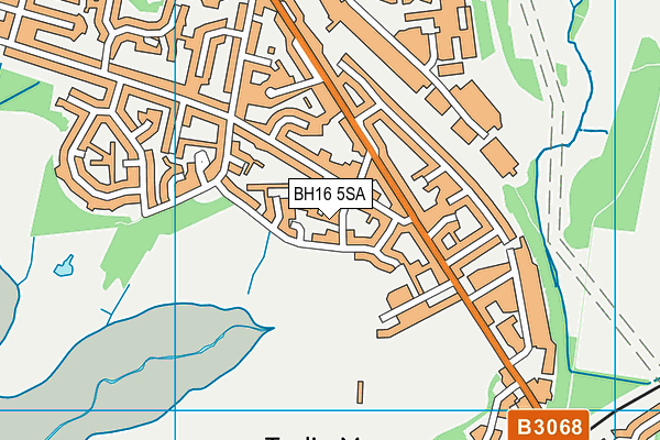 BH16 5SA map - OS VectorMap District (Ordnance Survey)