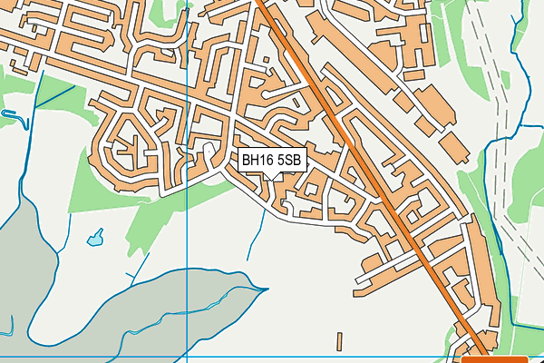 BH16 5SB map - OS VectorMap District (Ordnance Survey)