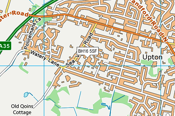 BH16 5SF map - OS VectorMap District (Ordnance Survey)