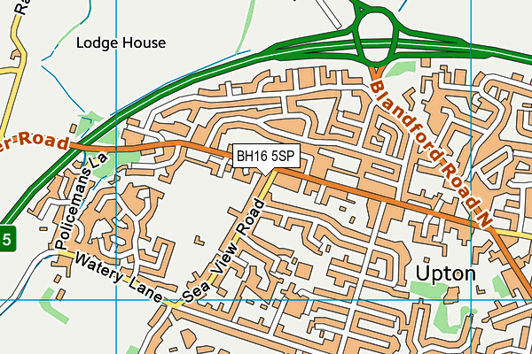 BH16 5SP map - OS VectorMap District (Ordnance Survey)