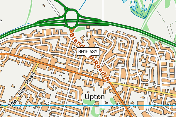 BH16 5SY map - OS VectorMap District (Ordnance Survey)