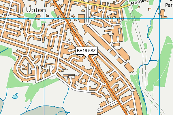 BH16 5SZ map - OS VectorMap District (Ordnance Survey)