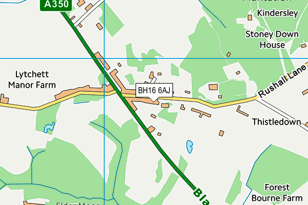 BH16 6AJ map - OS VectorMap District (Ordnance Survey)