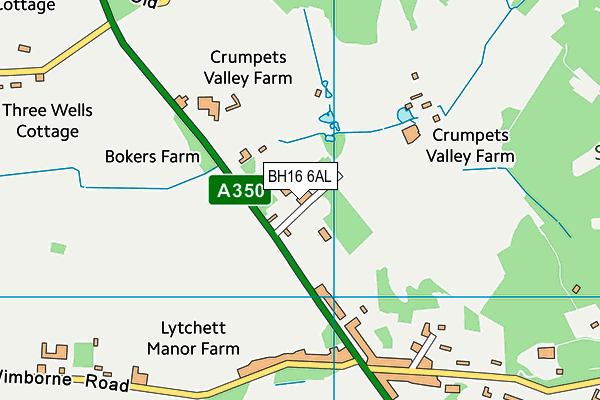 BH16 6AL map - OS VectorMap District (Ordnance Survey)