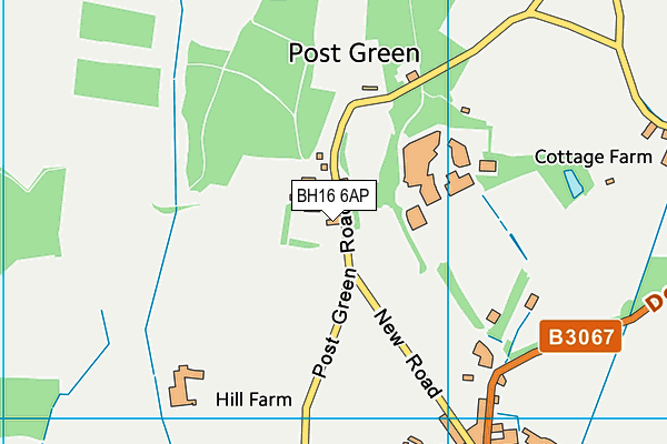 BH16 6AP map - OS VectorMap District (Ordnance Survey)