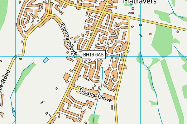 BH16 6AS map - OS VectorMap District (Ordnance Survey)