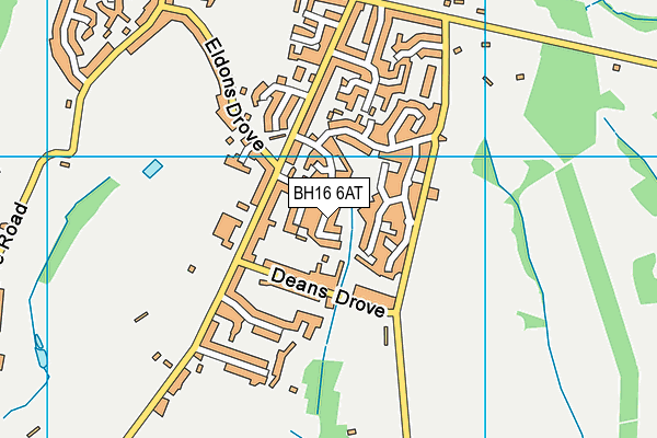 BH16 6AT map - OS VectorMap District (Ordnance Survey)