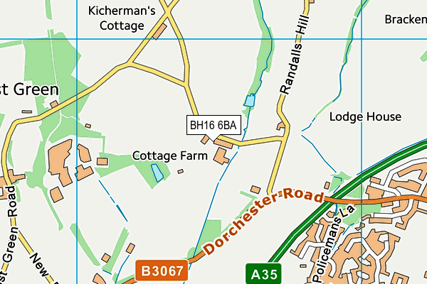 BH16 6BA map - OS VectorMap District (Ordnance Survey)