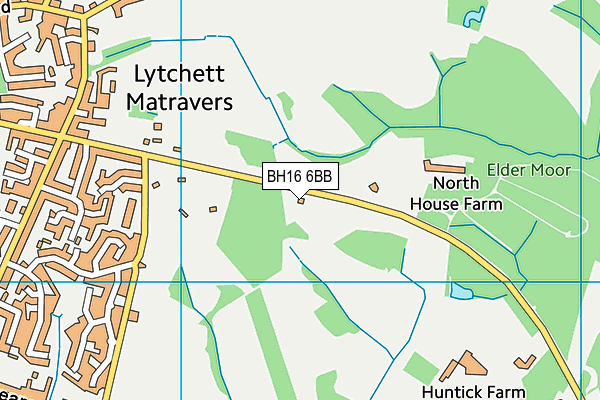 BH16 6BB map - OS VectorMap District (Ordnance Survey)