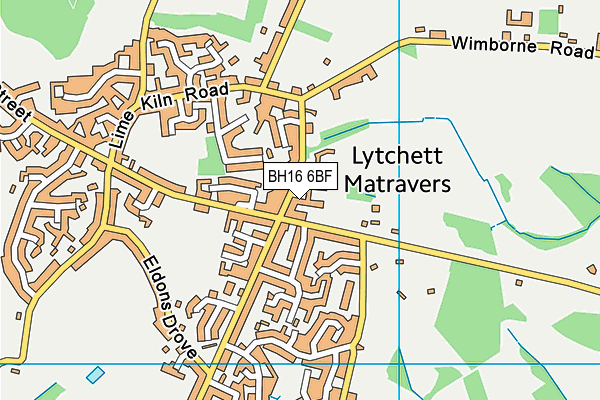 BH16 6BF map - OS VectorMap District (Ordnance Survey)