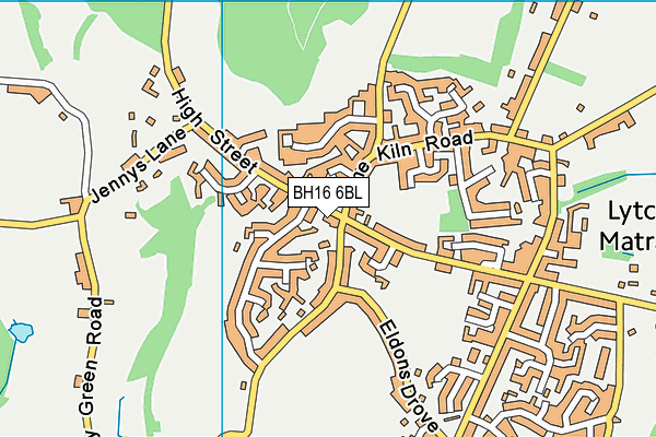 BH16 6BL map - OS VectorMap District (Ordnance Survey)