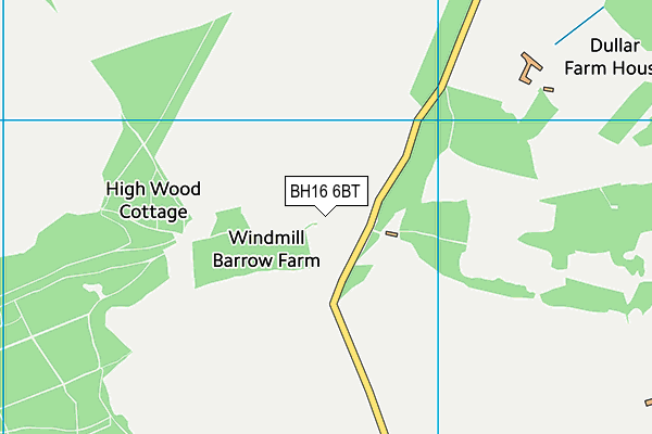 BH16 6BT map - OS VectorMap District (Ordnance Survey)