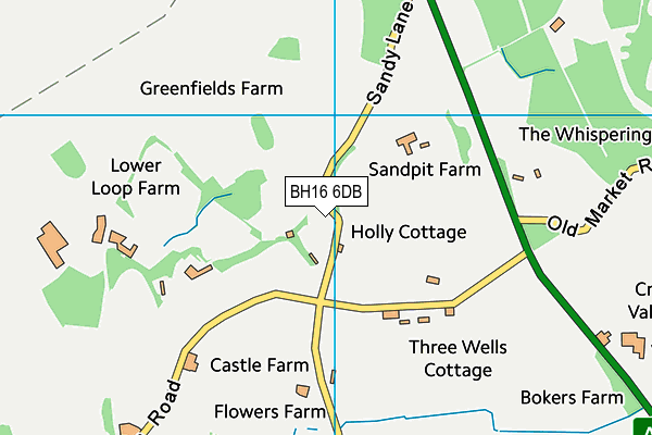 BH16 6DB map - OS VectorMap District (Ordnance Survey)