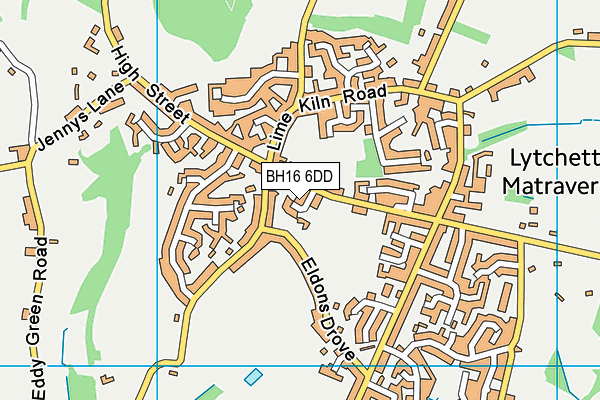 BH16 6DD map - OS VectorMap District (Ordnance Survey)