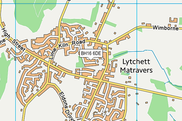 BH16 6DE map - OS VectorMap District (Ordnance Survey)