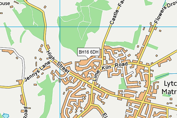 BH16 6DH map - OS VectorMap District (Ordnance Survey)