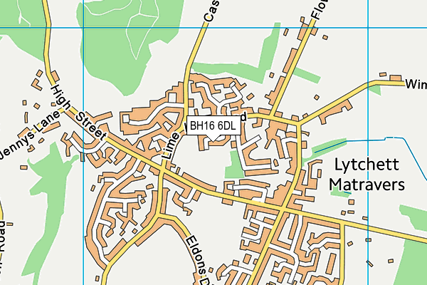 BH16 6DL map - OS VectorMap District (Ordnance Survey)