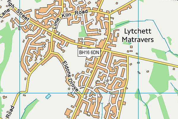 BH16 6DN map - OS VectorMap District (Ordnance Survey)