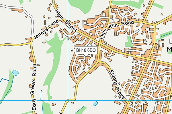 BH16 6DQ map - OS VectorMap District (Ordnance Survey)