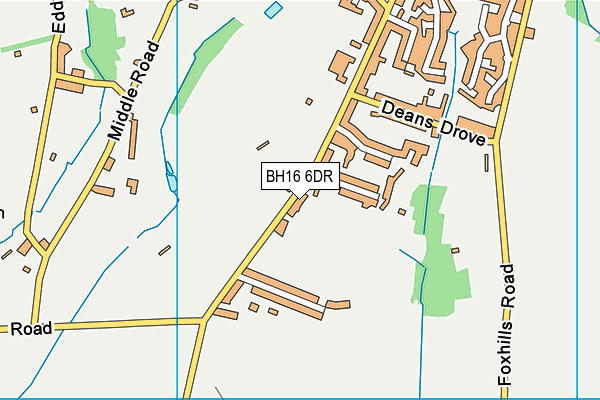 BH16 6DR map - OS VectorMap District (Ordnance Survey)