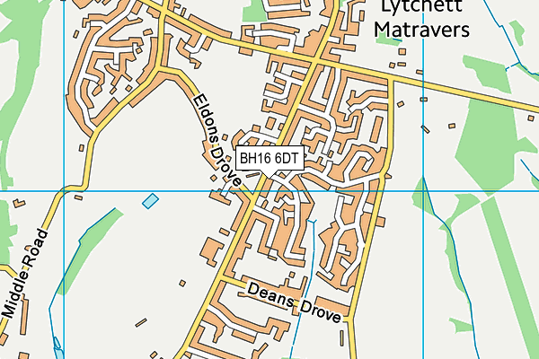BH16 6DT map - OS VectorMap District (Ordnance Survey)